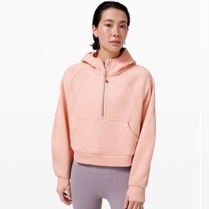Lululemon Scuba Oversized 1/2 Zip Hoodie - Pink Mist (XS/S)